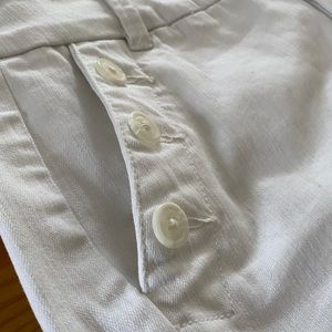 Melissa McCartney Seven7 White Denim Sailor Shorts 14W